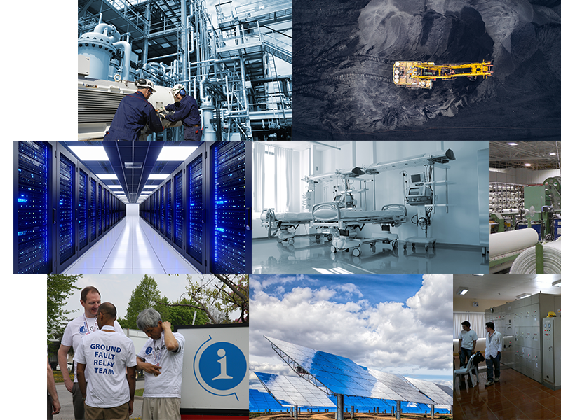 Industries I-Gard serves: petrochemical, mining, data centers, healthcare, renewable energy, pulp and paper, and the I-Gard team